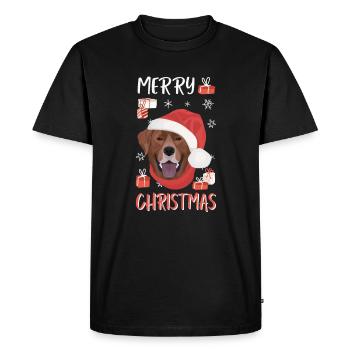 Joyeux Noël Labrador - T-shirt Premium bio Homme - noir - Devant - Nico (187cm)