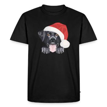 Joyeux Noël Labrador - T-shirt Premium bio Homme - noir - Devant - Nico (187cm)