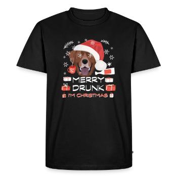 Marché de Noël du Labrador - T-shirt Premium bio Homme - noir - Devant - Nico (187cm)