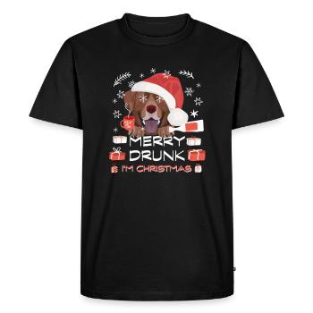 Marché de Noël du Labrador - T-shirt Premium bio Homme - noir - Devant - Nico (187cm)