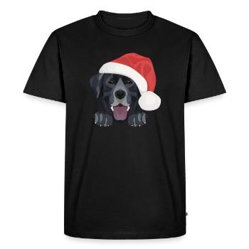 Joyeux Noël Labrador - T-shirt Premium bio Homme - noir - Devant - Nico (187cm)