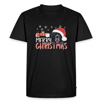 Joyeux Noël Labrador - T-shirt Premium bio Homme - noir - Devant - Nico (187cm)