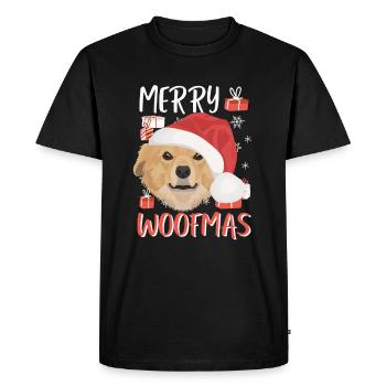 Nova Scotia Retriever Merry Christmas - Men's Premium Organic T-Shirt - black - Front - Nico (187cm)