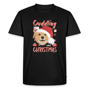 Nova Scotia Retriever Merry Christmas - Men's Premium Organic T-Shirt - black - Front - Nico (187cm)