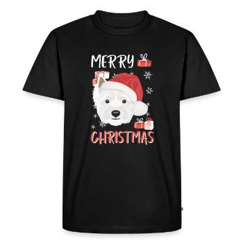 West Highland Terrier Joyeux Noël - T-shirt Premium bio Homme - noir - Devant - Nico (187cm)
