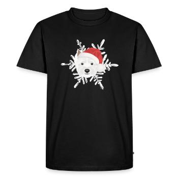 West Highland Terrier Joyeux Noël - T-shirt Premium bio Homme - noir - Devant - Nico (187cm)
