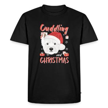 West Highland Terrier Joyeux Noël - T-shirt Premium bio Homme - noir - Devant - Nico (187cm)