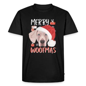 Joyeux Noël Weimaraner - T-shirt Premium bio Homme - noir - Devant - Nico (187cm)