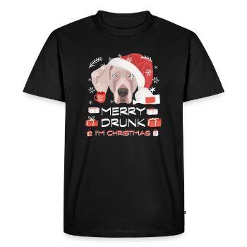 Marché de Noël de Weimaraner - T-shirt Premium bio Homme - noir - Devant - Nico (187cm)