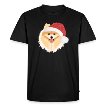 Zwergspitz Joyeux Noël - T-shirt Premium bio Homme - noir - Devant - Nico (187cm)