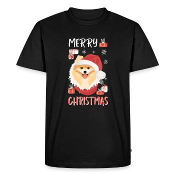 Zwergspitz Joyeux Noël - T-shirt Premium bio Homme - noir - Devant - Nico (187cm)
