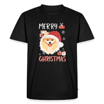 Joyeux Noël de Poméranie - T-shirt Premium bio Homme - noir - Devant - Nico (187cm)