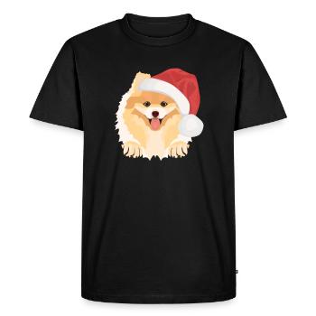 Zwergspitz Joyeux Noël - T-shirt Premium bio Homme - noir - Devant - Nico (187cm)