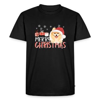 Zwergspitz Joyeux Noël - T-shirt Premium bio Homme - noir - Devant - Nico (187cm)