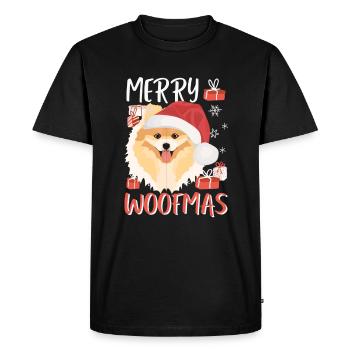 Zwergspitz Joyeux Noël - T-shirt Premium bio Homme - noir - Devant - Nico (187cm)