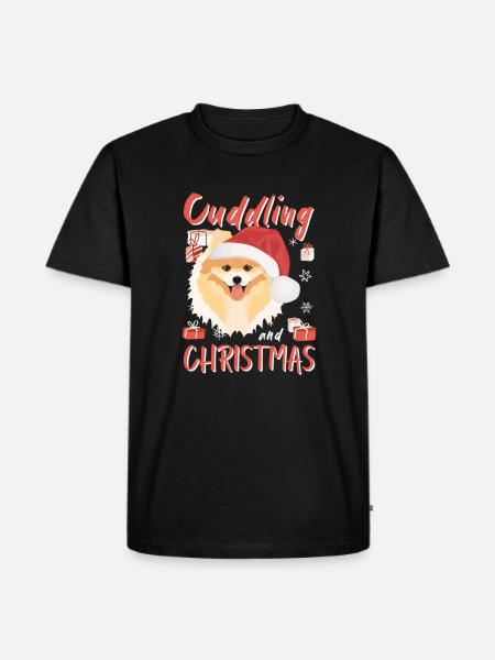 Zwergspitz Merry Christmas - Men's Premium Organic T-Shirt - black