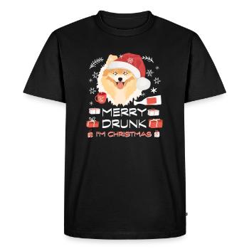 Marché de Noël de Zwergspitz - T-shirt Premium bio Homme - noir - Devant - Nico (187cm)