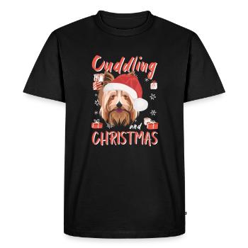 Yorkshire Terrier Joyeux Noël - T-shirt Premium bio Homme - noir - Devant - Nico (187cm)