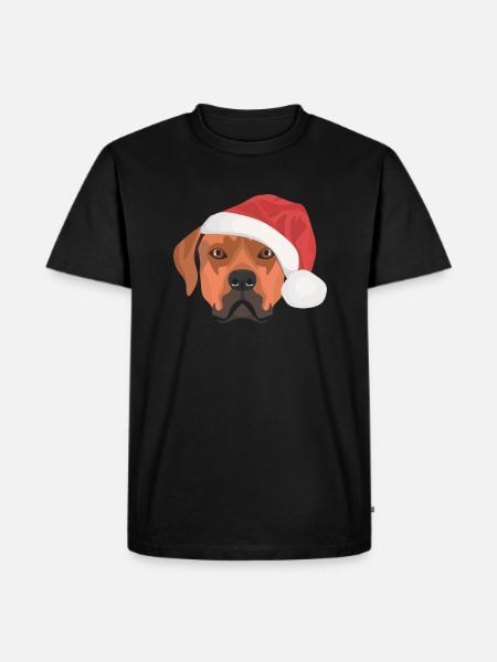 Rhodesian Ridgeback Merry Christmas - Men's Premium Organic T-Shirt - black