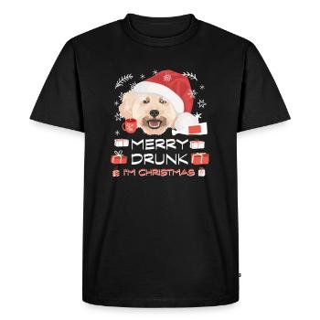 Marché de Noël des caniches - T-shirt Premium bio Homme - noir - Devant - Nico (187cm)