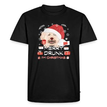 Marché de Noël des caniches - T-shirt Premium bio Homme - noir - Devant - Nico (187cm)