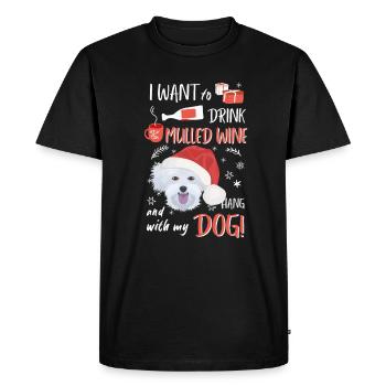 Vin chaud maltais Noël - T-shirt Premium bio Homme - noir - Devant - Nico (187cm)
