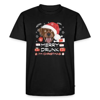 Marché de Noël du Labrador - T-shirt Premium bio Homme - noir - Devant - Nico (187cm)