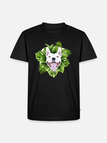 Tropical Bull Terrier - Men's Premium Organic T-Shirt - black