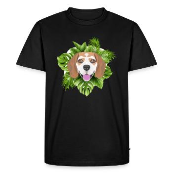 Tropical Beagle - T-shirt Premium bio Homme - noir - Devant - Nico (187cm)