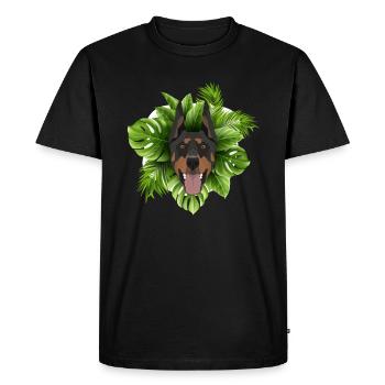 Tropical Doberman - T-shirt Premium bio Homme - noir - Devant - Nico (187cm)
