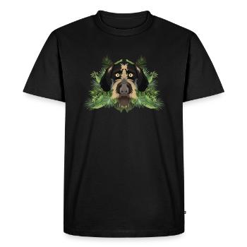 Allemand tropical Wirehair - T-shirt Premium bio Homme - noir - Devant - Nico (187cm)