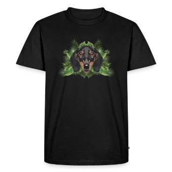 Teckel tropical - T-shirt Premium bio Homme - noir - Devant - Nico (187cm)