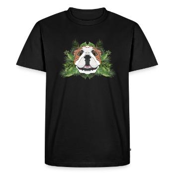 Bouledogue anglais tropical - T-shirt Premium bio Homme - noir - Devant - Nico (187cm)