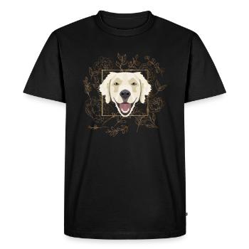 Golden Dog Golden Retriever - Men's Premium Organic T-Shirt - black - Front - Nico (187cm)