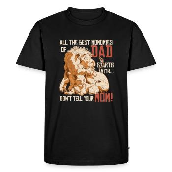 Meilleur papa, fête des pères et anniversaire - T-shirt Premium bio Homme - noir - Devant - Nico (187cm)