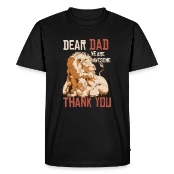 Meilleur papa, fête des pères et anniversaire - T-shirt Premium bio Homme - noir - Devant - Nico (187cm)