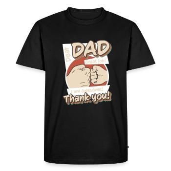 Meilleur papa, fête des pères et anniversaire - T-shirt Premium bio Homme - noir - Devant - Nico (187cm)