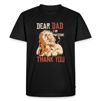 Meilleur papa, fête des pères et anniversaire - T-shirt Premium bio Homme - noir - Devant - Nico (187cm)