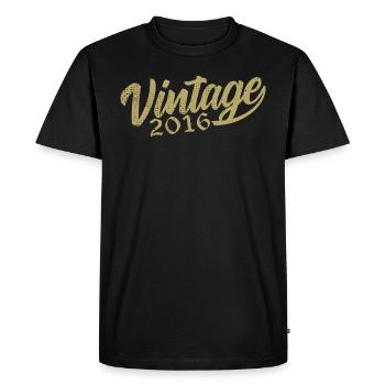 2016 Vintage 2016 Retro 2016 Birthday Gift - Men's Premium Organic T-Shirt - black - Front - Nico (187cm)