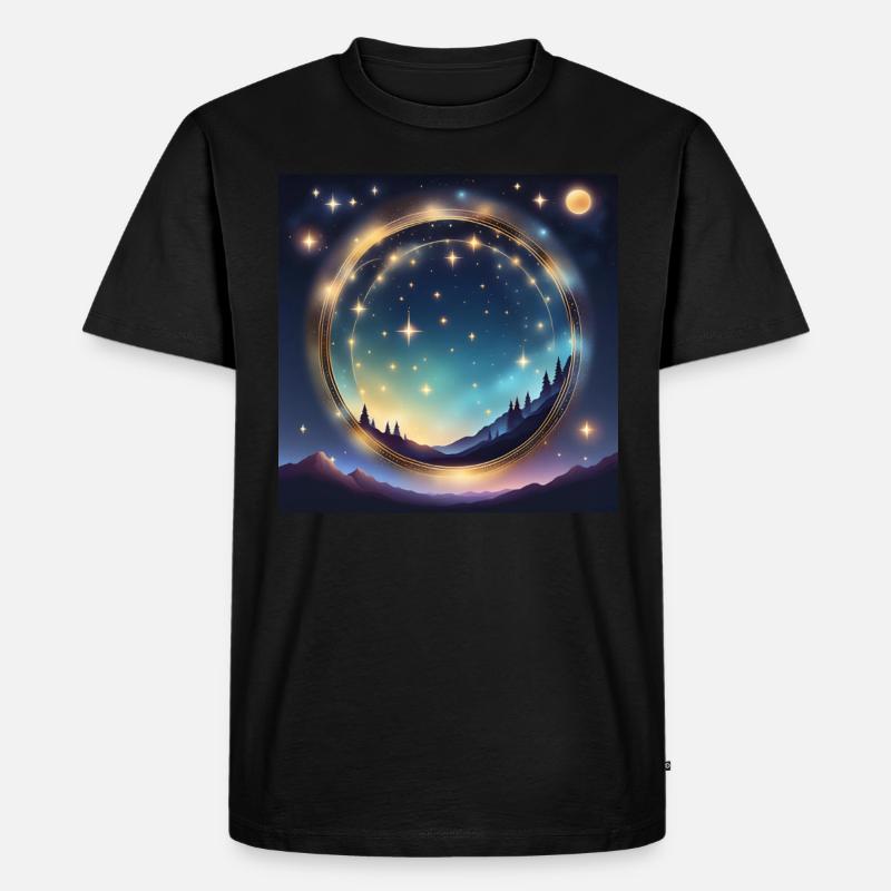 Löwe Astrologie Leo Geschenk - Männer Premium Bio T-Shirt - Schwarz
