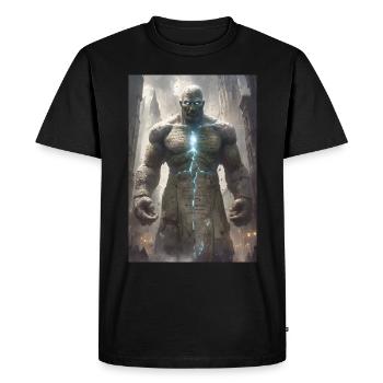 Golem Mythical Creature Gift - Men's Premium Organic T-Shirt - black - Front - Nico (187cm)