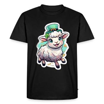 Cadeau de mouton pour la Saint-Patrick - T-shirt Premium bio Homme - noir - Devant - Nico (187cm)