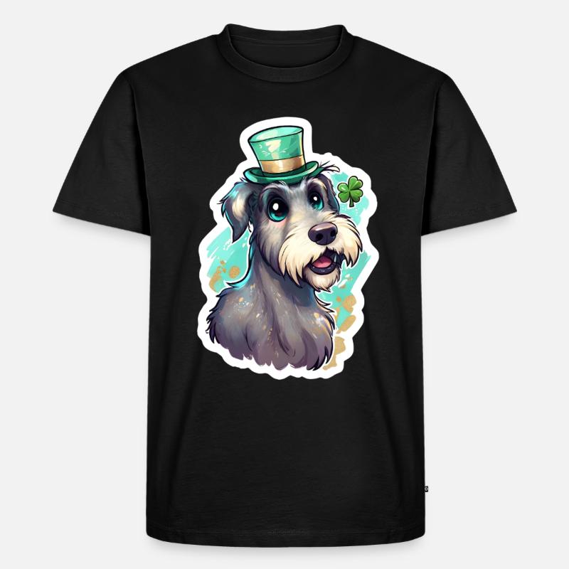 St. Patrick's Day Hund Geschenk - Männer Premium Bio T-Shirt - Schwarz