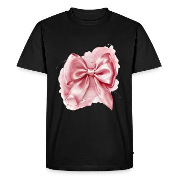 Bow Silk Knot Gift - Men's Premium Organic T-Shirt - black - Front - Nico (187cm)