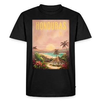 Honduras Pride Home Gift - Men's Premium Organic T-Shirt - black - Front - Nico (187cm)