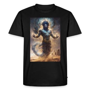 Genie Gini Mythology Myth Gift - Men's Premium Organic T-Shirt - black - Front - Nico (187cm)
