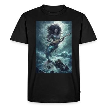 Mermaid Mythology Legend Gift - Men's Premium Organic T-Shirt - black - Front - Nico (187cm)