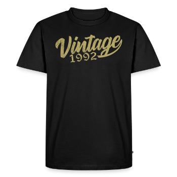 1992 Vintage 1992 Retro 1992 Birthday Gift - Men's Premium Organic T-Shirt - black - Front - Nico (187cm)