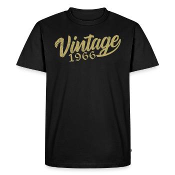 1966 Vintage 1966 Retro 1966 Birthday Gift - Men's Premium Organic T-Shirt - black - Front - Nico (187cm)