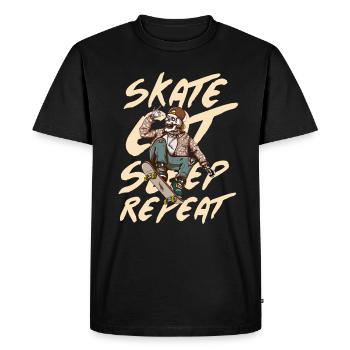 patin - T-shirt Premium bio Homme - noir - Devant - Nico (187cm)